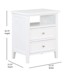 Double drawer bedside table