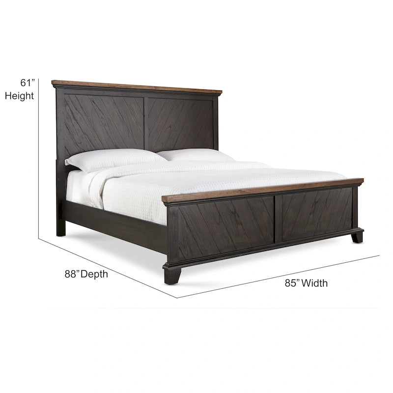 Rustic Two-Tone 4-Piece Bedroom Set - Queen/King