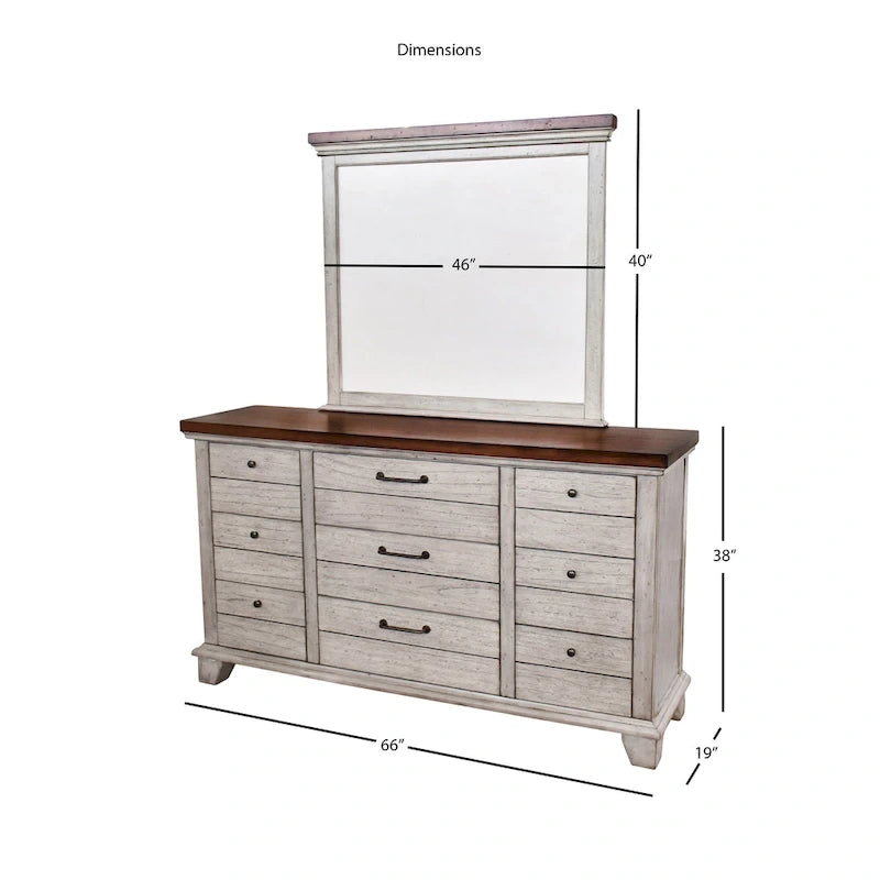 Rustic Two-Tone 4-Piece Bedroom Set - Queen/King