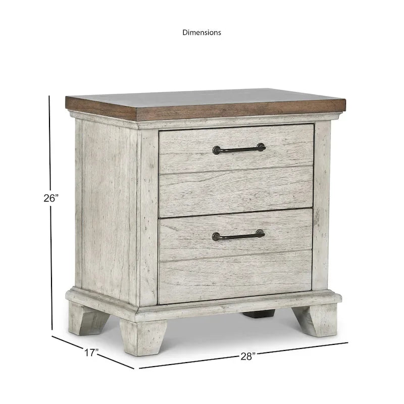 Rustic Two-Tone 4-Piece Bedroom Set - Queen/King