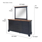 Rustic Two-Tone 4-Piece Bedroom Set - Queen/King