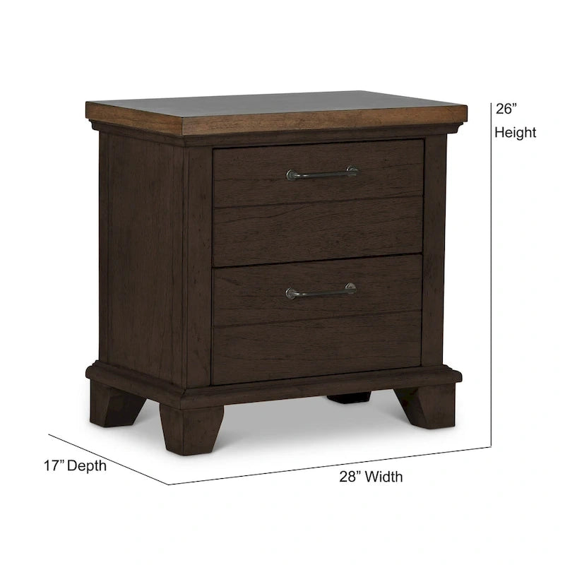 Rustic Two-Tone 4-Piece Bedroom Set - Queen/King