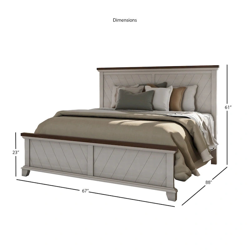 Rustic Two-Tone 4-Piece Bedroom Set - Queen/King