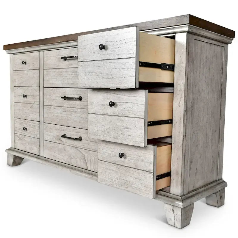 Rustic Two-Tone 4-Piece Bedroom Set - Queen/King
