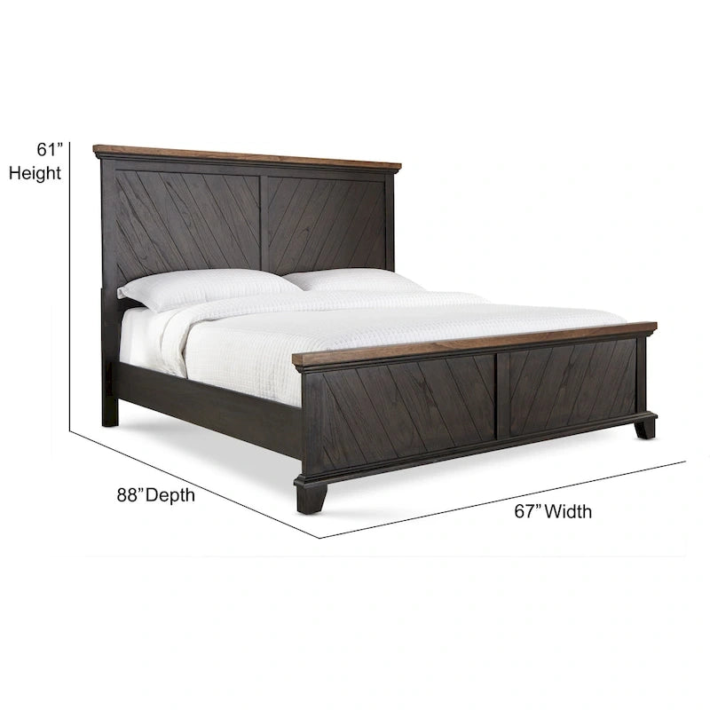 Rustic Two-Tone 4-Piece Bedroom Set - Queen/King