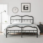 14 In High Heavy Duty Metal Bed Frame with Vintage Style, Supports Up To 2500lbs, Easy Assembly and No Squeak