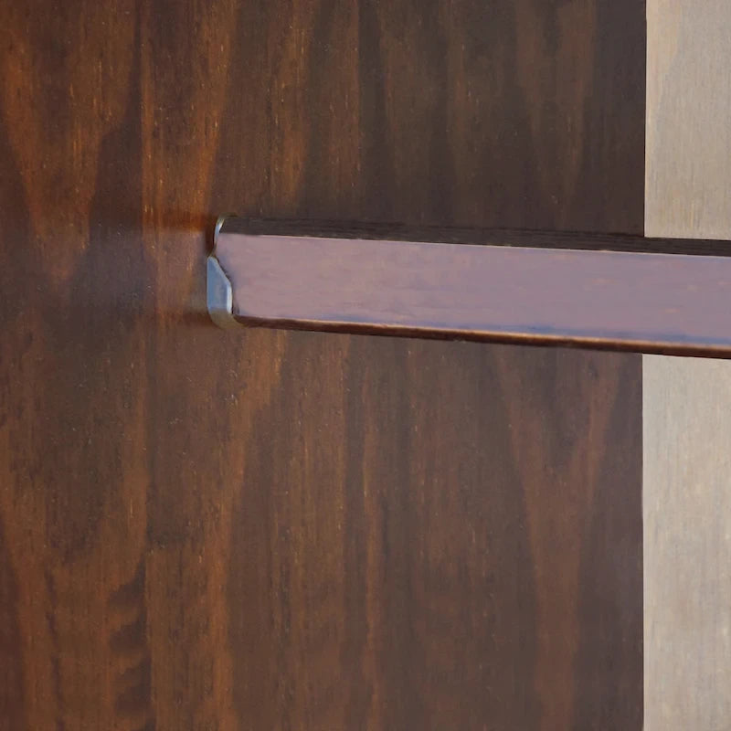 Solid Wood 4-Door Wardrobe with Mirror or Panel Doors