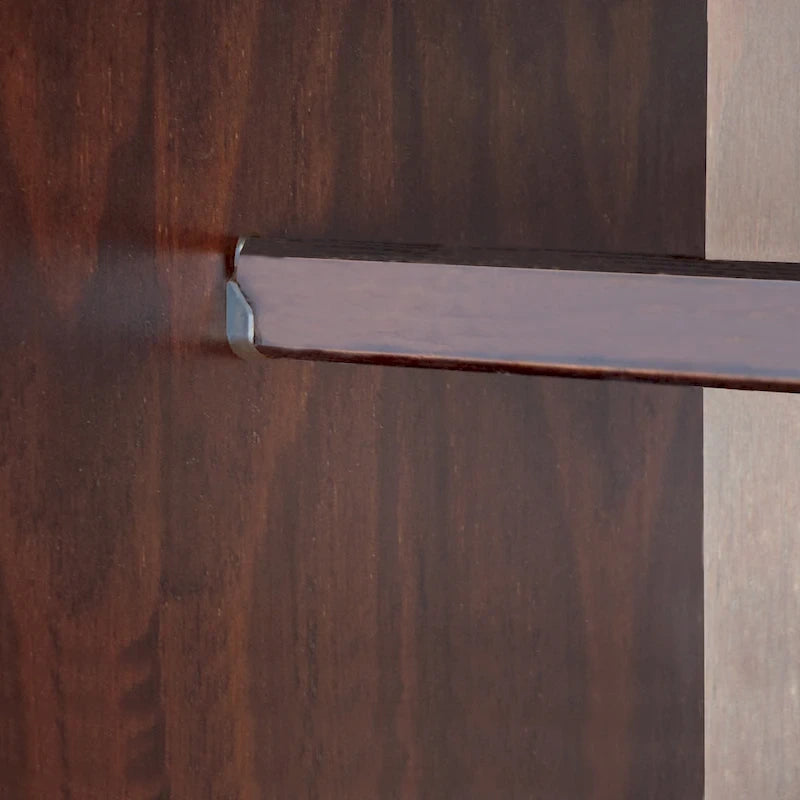 Solid Wood 4-Door Wardrobe with Mirror or Panel Doors