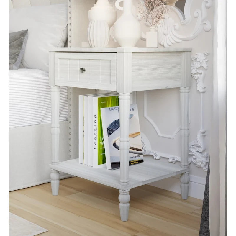 Upholstered Panel Bed with 2 Nightstand