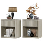 SICOTAS Set of 2 Nightstand with 1 Drawer and Open Storage