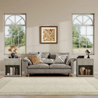 Set of 2 Nightstand with 1 Drawer and Open Storage