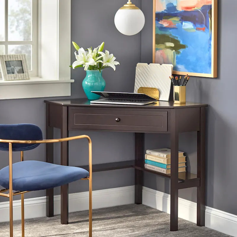 Corner Computer Desk with Drawer - Multi-Color Options