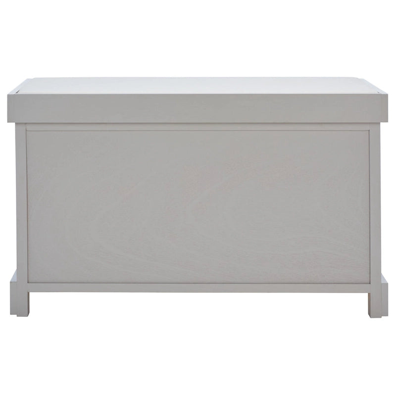 Brown Woven Storage Basket Bench - 33.5 x 16.1 x 19.9 - 34Wx16Dx20H