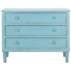 Distressed Blue 3-Drawer Storage Chest