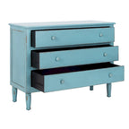 Distressed Blue 3-Drawer Storage Chest