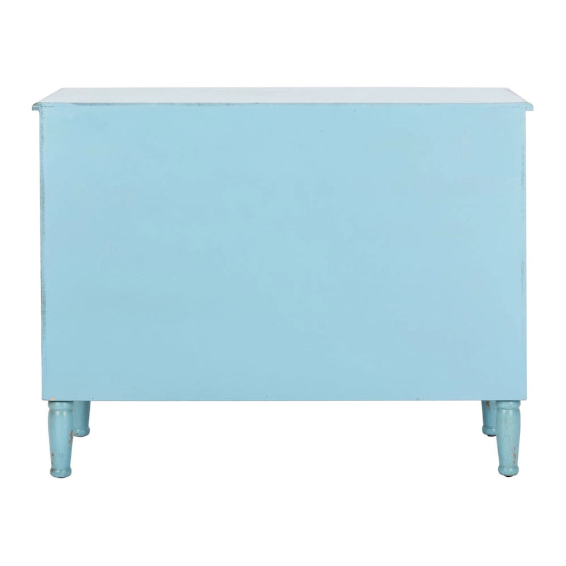Distressed Blue 3-Drawer Storage Chest
