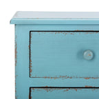 Distressed Blue 3-Drawer Storage Chest
