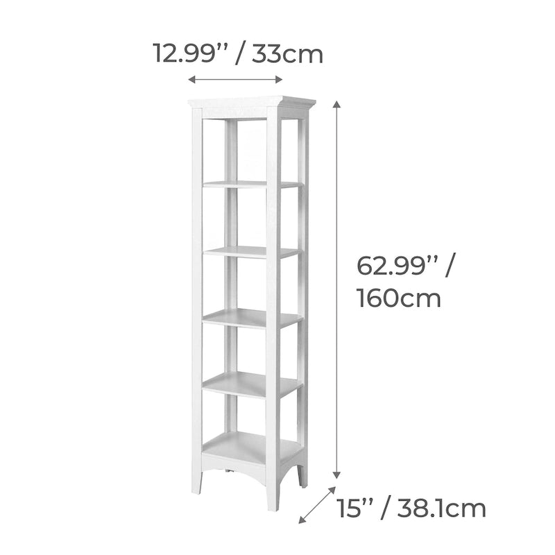 Freestanding linen storage rack - 13 inches long x 15 inches wide x 63 inches high