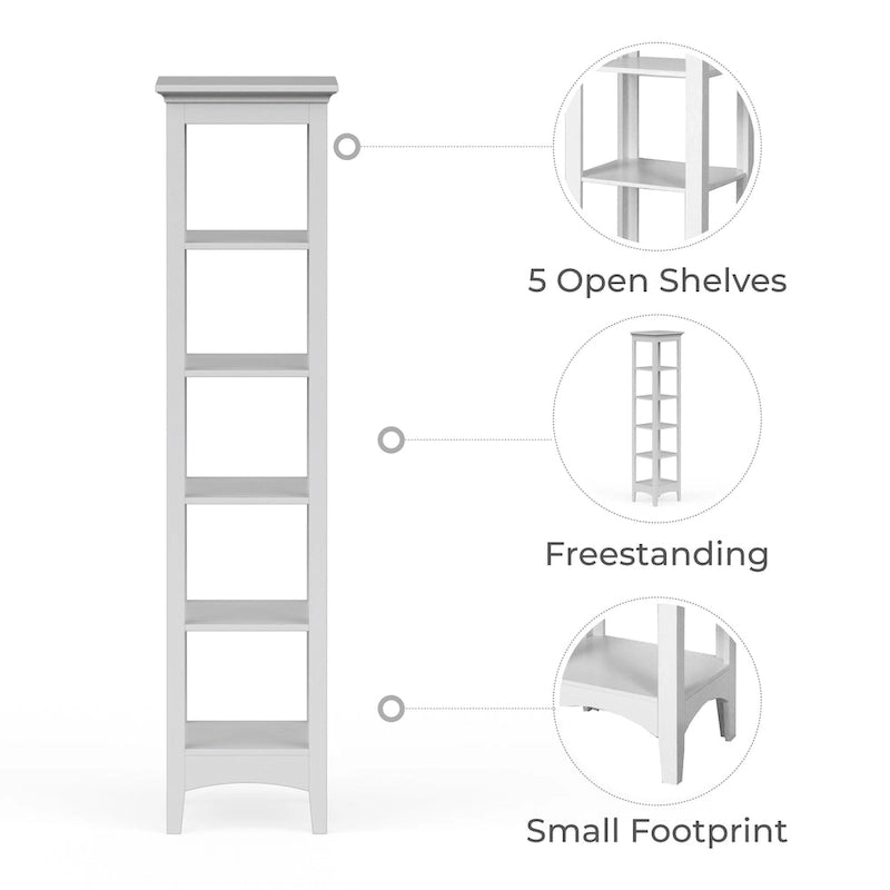 Freestanding linen storage rack - 13 inches long x 15 inches wide x 63 inches high
