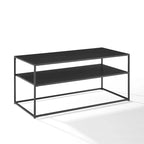 Black Steel Coffee Table - 38" x 18" x 17"