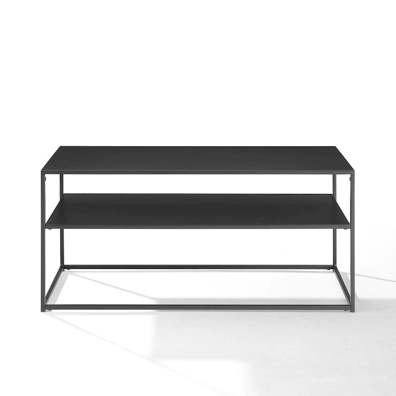 Black Steel Coffee Table - 38" x 18" x 17"