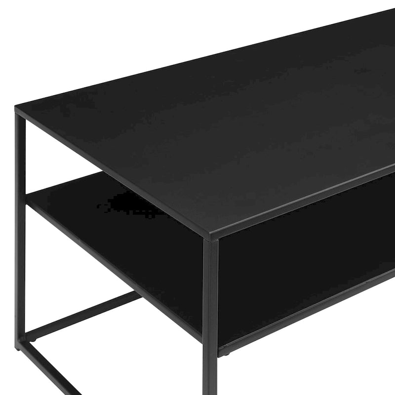 Black Steel Coffee Table - 38" x 18" x 17"