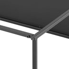 Black Steel Coffee Table - 38" x 18" x 17"