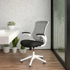 Mid-Back Mesh Swivel Ergonomic Task Office Chair with Flip-Up Arms