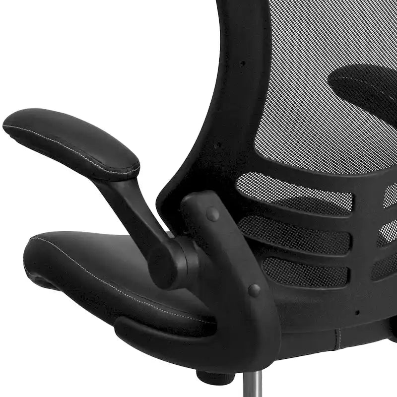 Mid-Back Mesh Swivel Ergonomic Task Office Chair with Flip-Up Arms