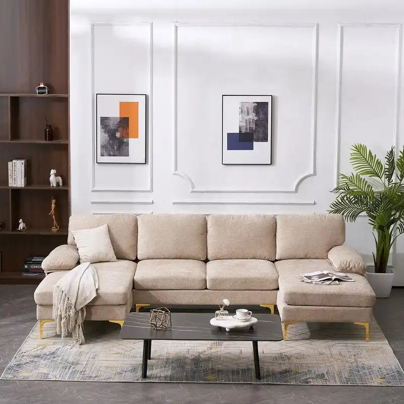 U-Shaped 4-Seat Indoor Sectional Sofa