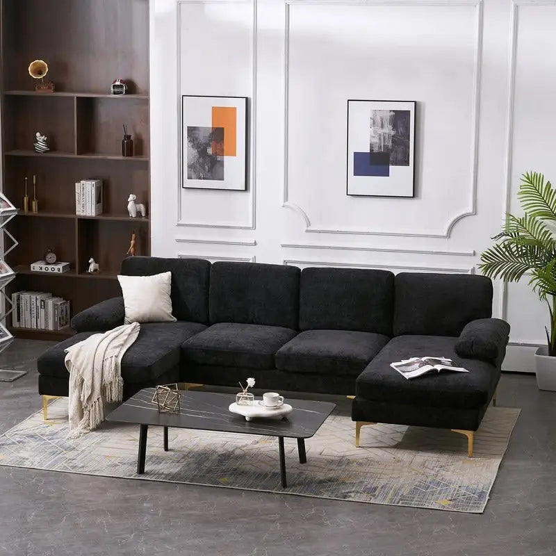 U-Shaped 4-Seat Indoor Sectional Sofa