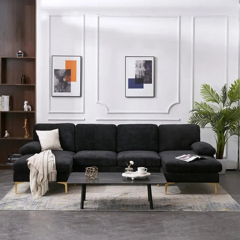U-Shaped 4-Seat Indoor Sectional Sofa