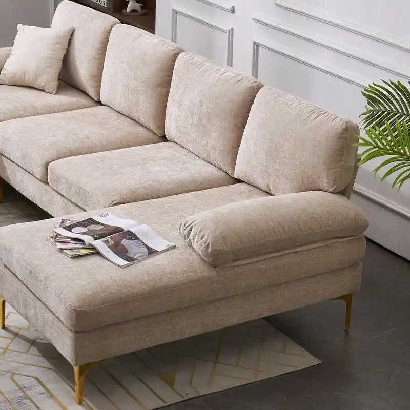 U-Shaped 4-Seat Indoor Sectional Sofa