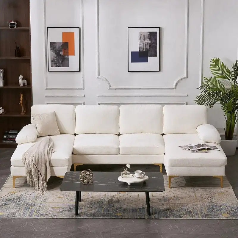 U-Shaped 4-Seat Indoor Sectional Sofa