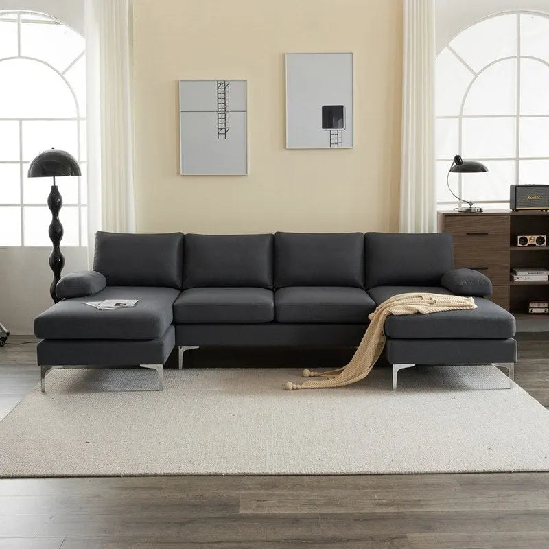 U-Shaped 4-Seat Indoor Sectional Sofa
