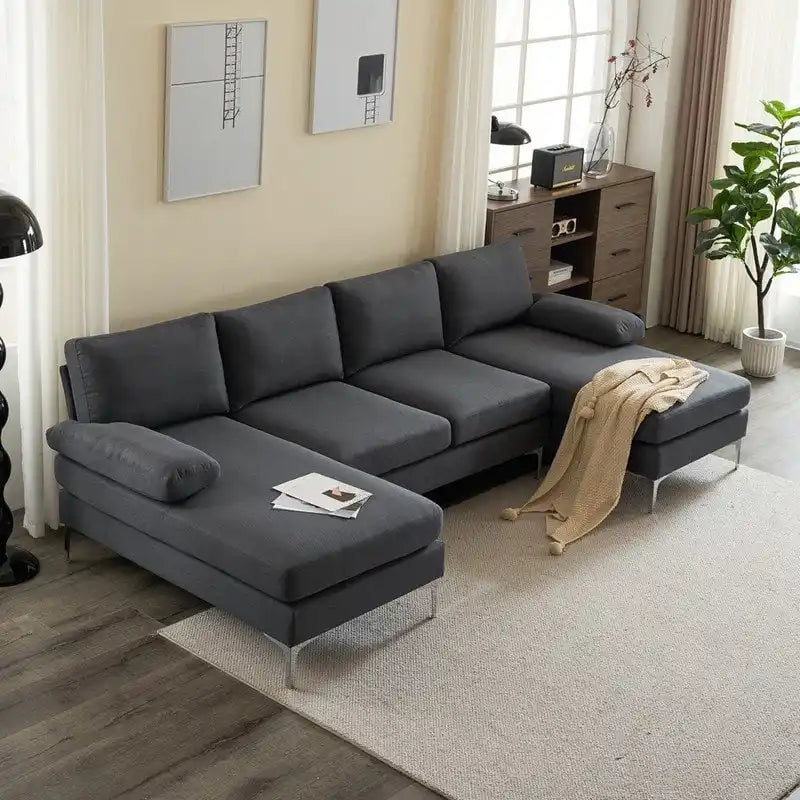U-Shaped 4-Seat Indoor Sectional Sofa
