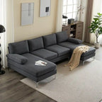 U-Shaped 4-Seat Indoor Sectional Sofa