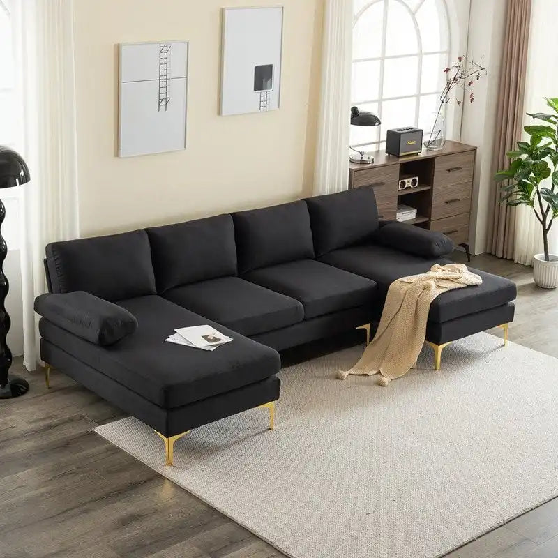 U-Shaped 4-Seat Indoor Sectional Sofa