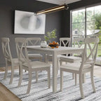 CraftPorch Farmhouse Style 7-piece Wooden Dining Set