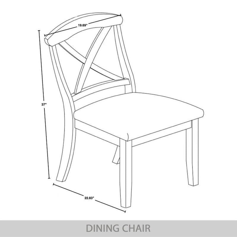 CraftPorch Farmhouse Style 7-piece Wooden Dining Set