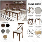 CraftPorch Farmhouse Style 7-piece Wooden Dining Set