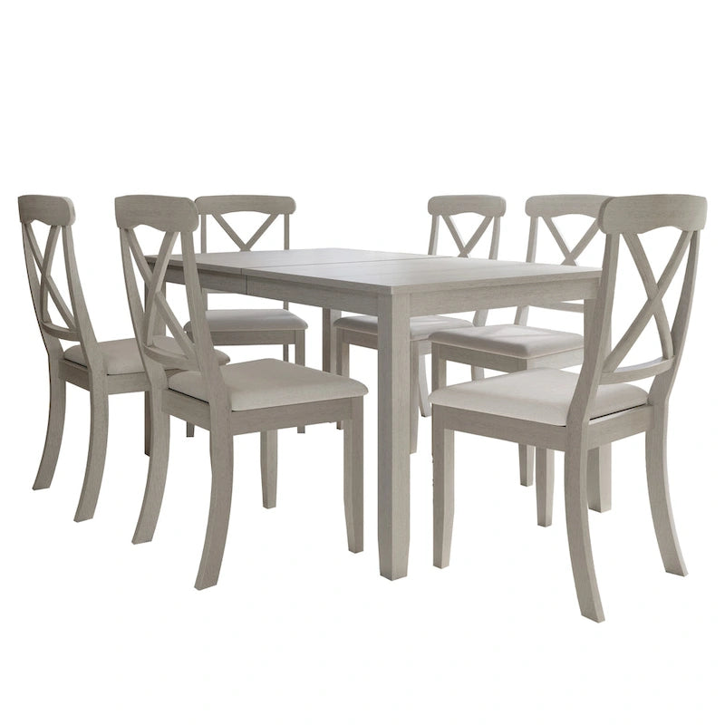 CraftPorch Farmhouse Style 7-piece Wooden Dining Set