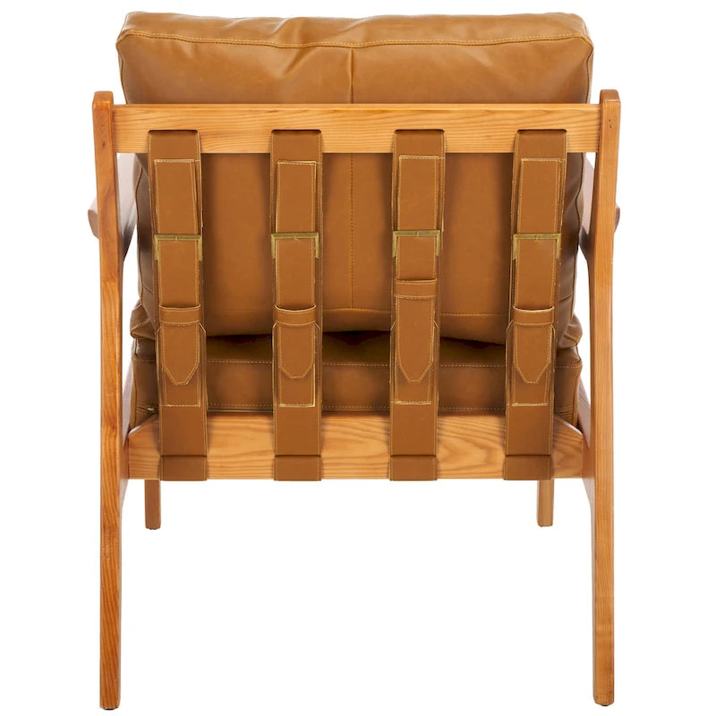 Solid Wood Accent Chair with Cushion (Fully Assembled) - 28 In. W x 33 In. D x 34 In. H - 28Wx33Dx34H