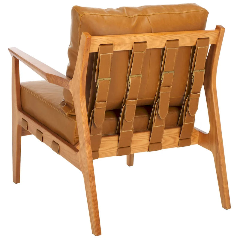 Solid Wood Accent Chair with Cushion (Fully Assembled) - 28 In. W x 33 In. D x 34 In. H - 28Wx33Dx34H