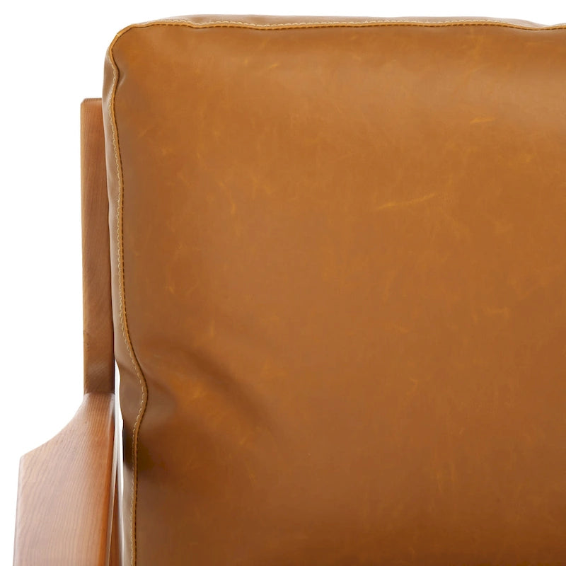 Solid Wood Accent Chair with Cushion (Fully Assembled) - 28 In. W x 33 In. D x 34 In. H - 28Wx33Dx34H