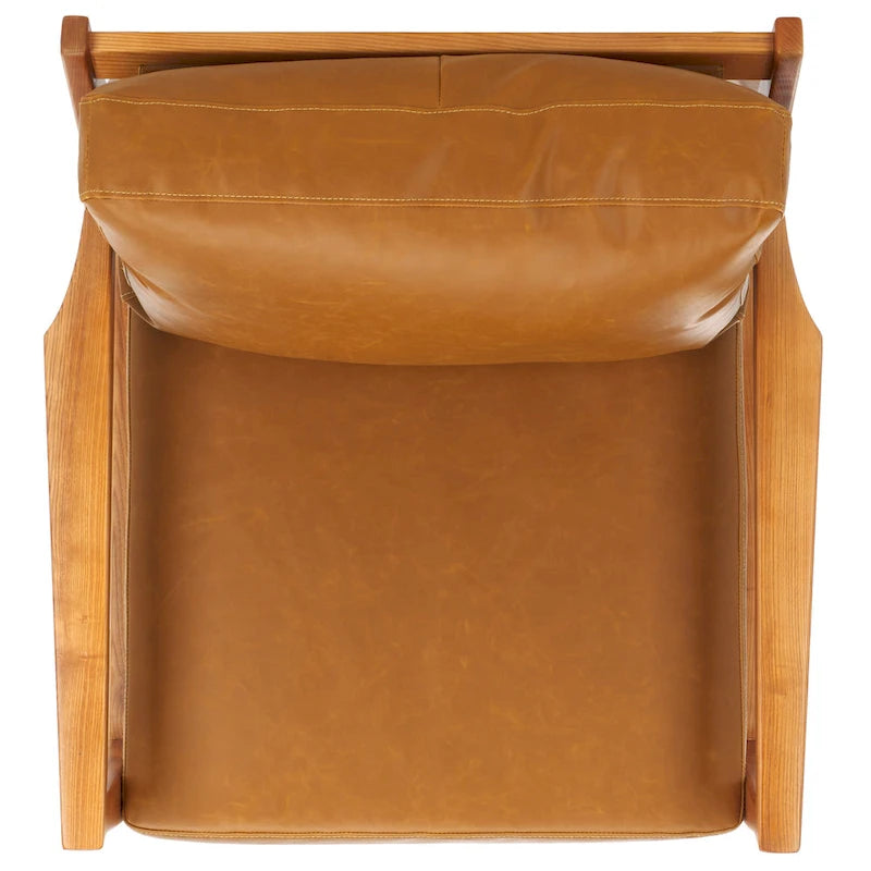 Solid Wood Accent Chair with Cushion (Fully Assembled) - 28 In. W x 33 In. D x 34 In. H - 28Wx33Dx34H