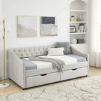 Daybed with Drawers Upholstered Tufted