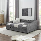 Daybed with Drawers Upholstered Tufted