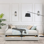 Daybed with Drawers Upholstered Tufted