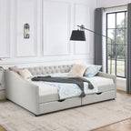 Daybed with Drawers Upholstered Tufted